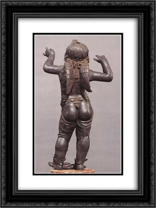 Allegoric Figure of a Boy (Atys), rear view 18x24 Black Ornate Wood Framed Art Print Poster with Double Matting by Donatello