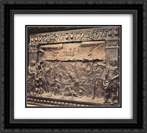 Entombment 22x20 Black Ornate Wood Framed Art Print Poster with Double Matting by Donatello