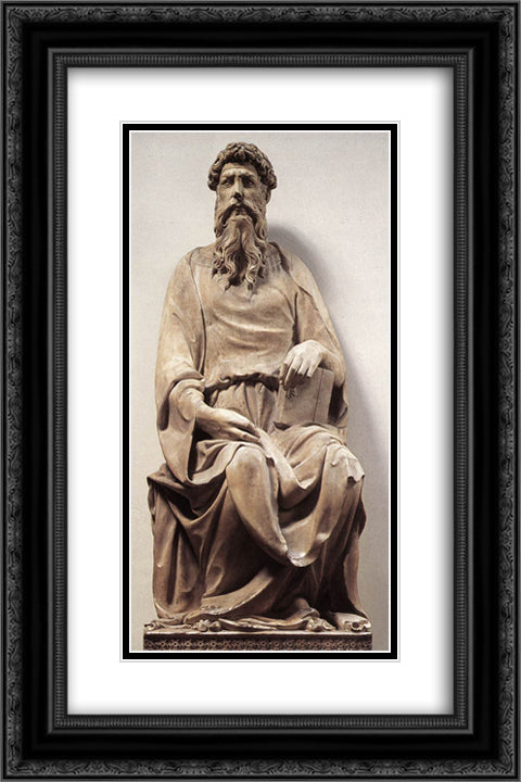 St John the Evangelist 16x24 Black Ornate Wood Framed Art Print Poster with Double Matting by Donatello