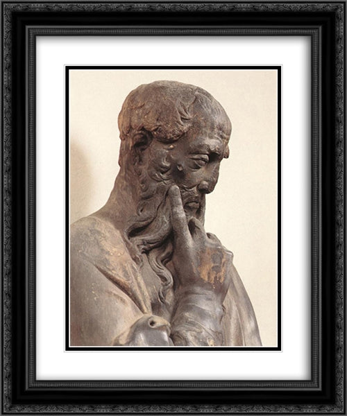 Prophet with Scroll 20x24 Black Ornate Wood Framed Art Print Poster with Double Matting by Donatello