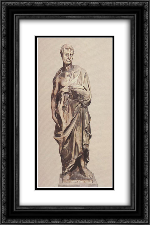 Prophet Jeremiah 16x24 Black Ornate Wood Framed Art Print Poster with Double Matting by Donatello