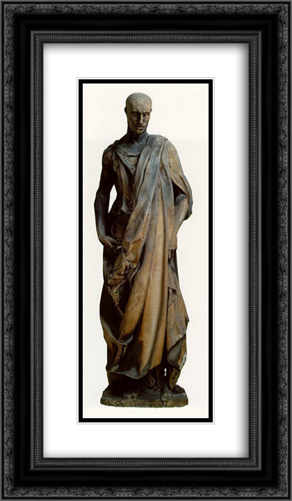 Prophet Habakkuk 14x24 Black Ornate Wood Framed Art Print Poster with Double Matting by Donatello