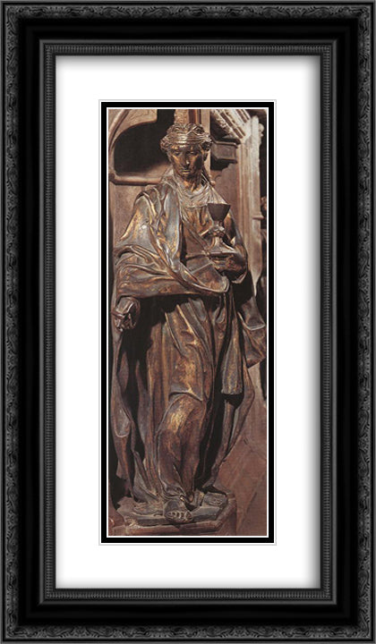 Faith 14x24 Black Ornate Wood Framed Art Print Poster with Double Matting by Donatello