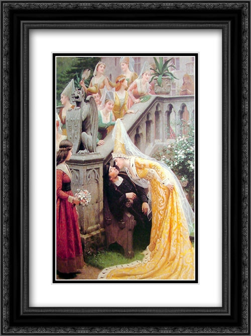 Alain Chartier 18x24 Black Ornate Wood Framed Art Print Poster with Double Matting by Leighton, Edmund Blair