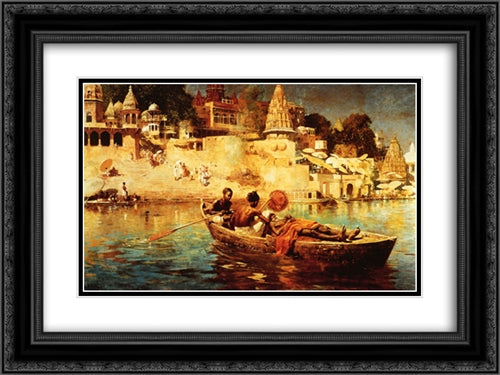 The Last Voyage 24x18 Black Ornate Wood Framed Art Print Poster with Double Matting by Weeks, Edwin Lord