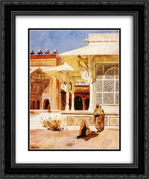 White Marble Tomb at Suittitor, Skiri 20x24 Black Ornate Wood Framed Art Print Poster with Double Matting by Weeks, Edwin Lord