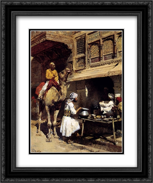 The Metalsmith's Shop 20x24 Black Ornate Wood Framed Art Print Poster with Double Matting by Weeks, Edwin Lord