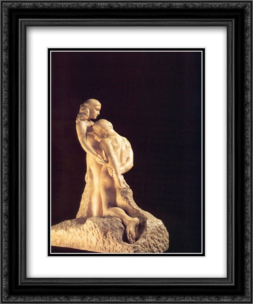 The Eternal Idol 20x24 Black Ornate Wood Framed Art Print Poster with Double Matting by Rodin, Auguste