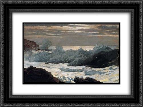 Early Morning, After a Storm at Sea 24x18 Black Ornate Wood Framed Art Print Poster with Double Matting by Homer, Winslow