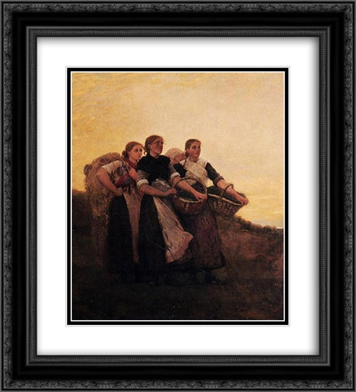 Hark! The Lark! 20x22 Black Ornate Wood Framed Art Print Poster with Double Matting by Homer, Winslow