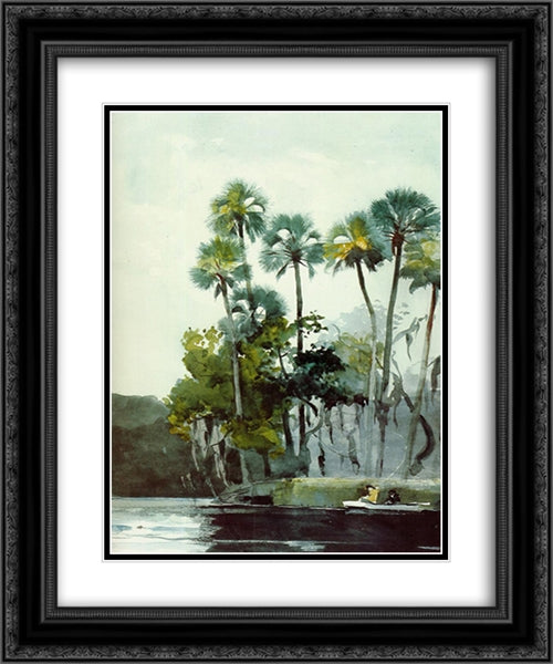 Homosassa River 20x24 Black Ornate Wood Framed Art Print Poster with Double Matting by Homer, Winslow