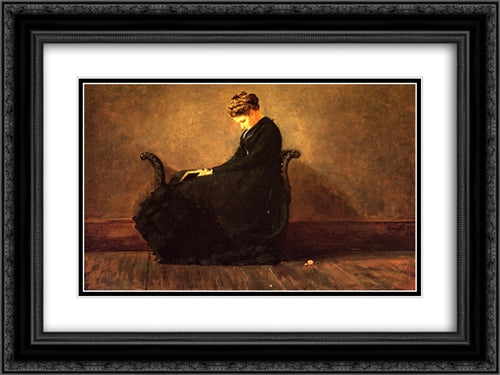 Portrait of Helena de Kay 24x18 Black Ornate Wood Framed Art Print Poster with Double Matting by Homer, Winslow