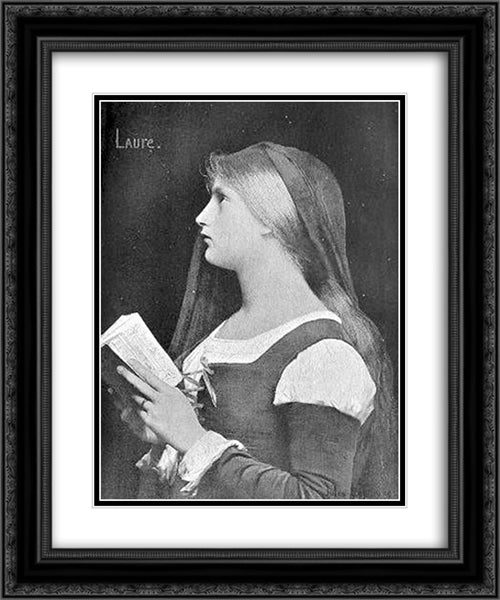 Laure 20x24 Black Ornate Wood Framed Art Print Poster with Double Matting by Lefebvre, Jules Joseph