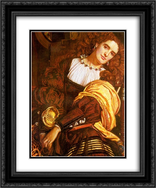 Il Dolce Far Niente 20x24 Black Ornate Wood Framed Art Print Poster with Double Matting by Hunt, William Holman