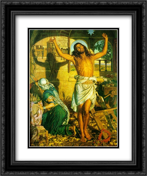 Shadow of Death 20x24 Black Ornate Wood Framed Art Print Poster with Double Matting by Hunt, William Holman