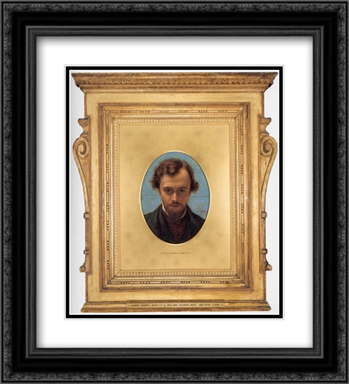 Dante Gabriel Rossetti 20x22 Black Ornate Wood Framed Art Print Poster with Double Matting by Hunt, William Holman