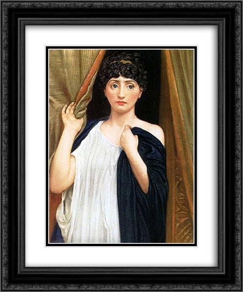 Cressida 20x24 Black Ornate Wood Framed Art Print Poster with Double Matting by Poynter, Edward John