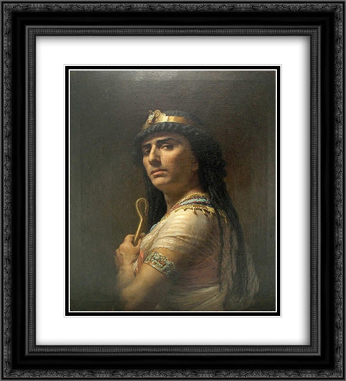 King David 20x22 Black Ornate Wood Framed Art Print Poster with Double Matting by Bridgman, Frederick Arthur