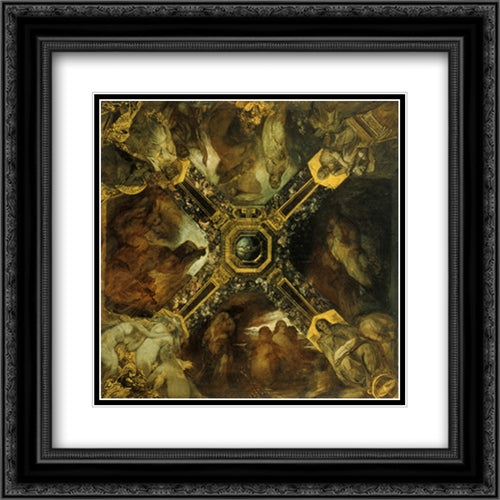 Ring Cycle (Study) 20x20 Black Ornate Wood Framed Art Print Poster with Double Matting by Makart, Hans