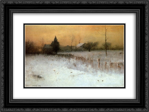 Home at Montclair 24x18 Black Ornate Wood Framed Art Print Poster with Double Matting by Inness, George