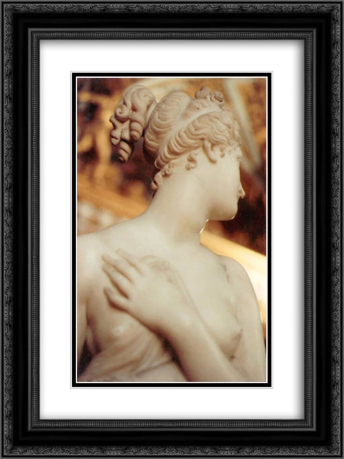 Venus Italica [detail: front] 18x24 Black Ornate Wood Framed Art Print Poster with Double Matting by Canova, Antonio