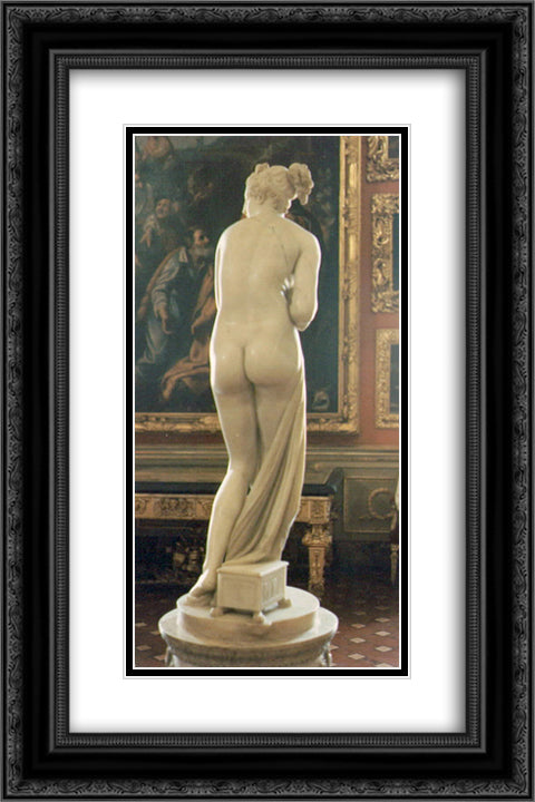 Venus Italica [detail: behind] 16x24 Black Ornate Wood Framed Art Print Poster with Double Matting by Canova, Antonio