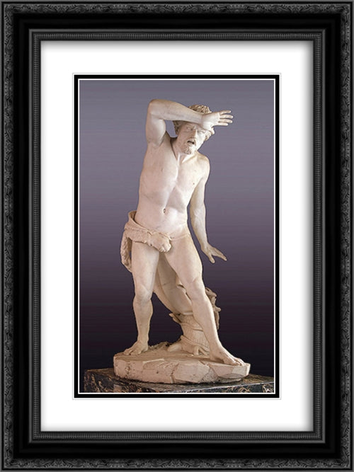 Cain 18x24 Black Ornate Wood Framed Art Print Poster with Double Matting by Canova, Antonio