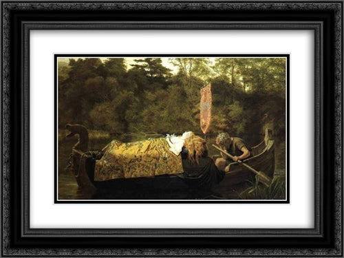 Elaine 24x18 Black Ornate Wood Framed Art Print Poster with Double Matting by Anderson, Sophie Gengembre