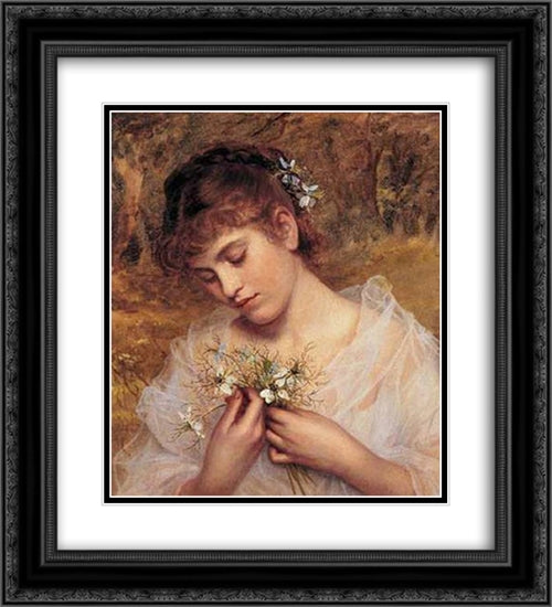 Love In a Mist 20x22 Black Ornate Wood Framed Art Print Poster with Double Matting by Anderson, Sophie Gengembre