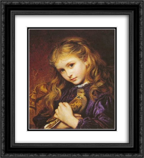 The Turtle Dove 20x22 Black Ornate Wood Framed Art Print Poster with Double Matting by Anderson, Sophie Gengembre