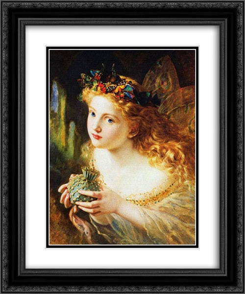 Take the Fair Face of Woman 20x24 Black Ornate Wood Framed Art Print Poster with Double Matting by Anderson, Sophie Gengembre