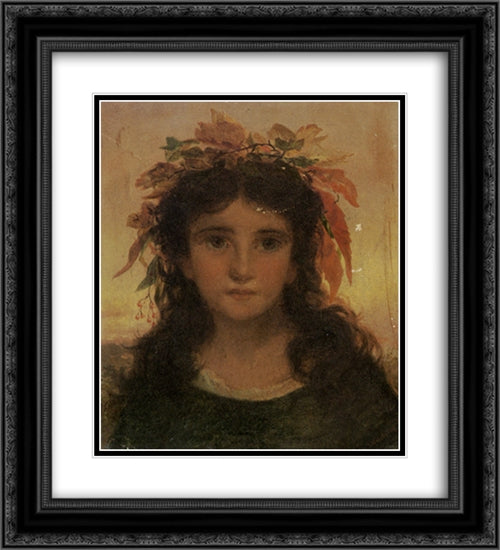 Autumn 20x22 Black Ornate Wood Framed Art Print Poster with Double Matting by Anderson, Sophie Gengembre