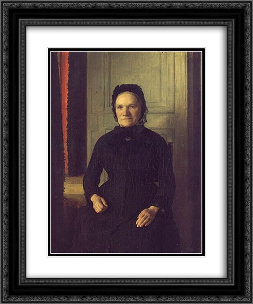 Madame Coquelin Mere 20x24 Black Ornate Wood Framed Art Print Poster with Double Matting by Friant, Emile