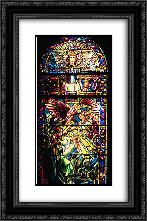 The Call of Isaiah 16x24 Black Ornate Wood Framed Art Print Poster with Double Matting by Tiffany, Louis Comfort