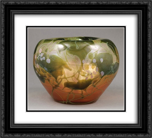 Vase 22x20 Black Ornate Wood Framed Art Print Poster with Double Matting by Tiffany, Louis Comfort