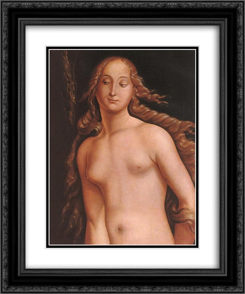 Eve (detail) 20x24 Black Ornate Wood Framed Art Print Poster with Double Matting by Baldung, Hans