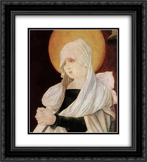 Mater Dolorosa (detail) 20x22 Black Ornate Wood Framed Art Print Poster with Double Matting by Baldung, Hans