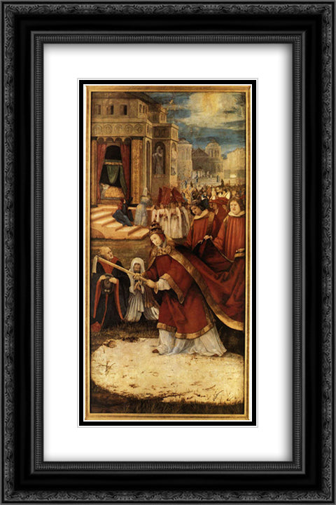 Establishment of the Santa Maria Maggiore in Rome 16x24 Black Ornate Wood Framed Art Print Poster with Double Matting by Grunewald, Matthias