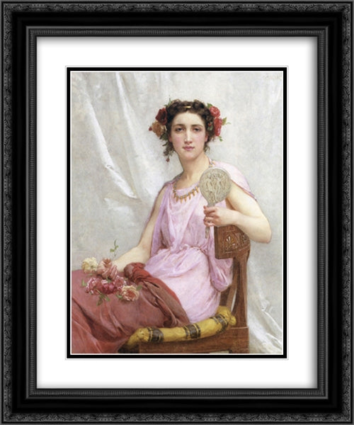 Vanity 20x24 Black Ornate Wood Framed Art Print Poster with Double Matting by Seignac, Guillaume