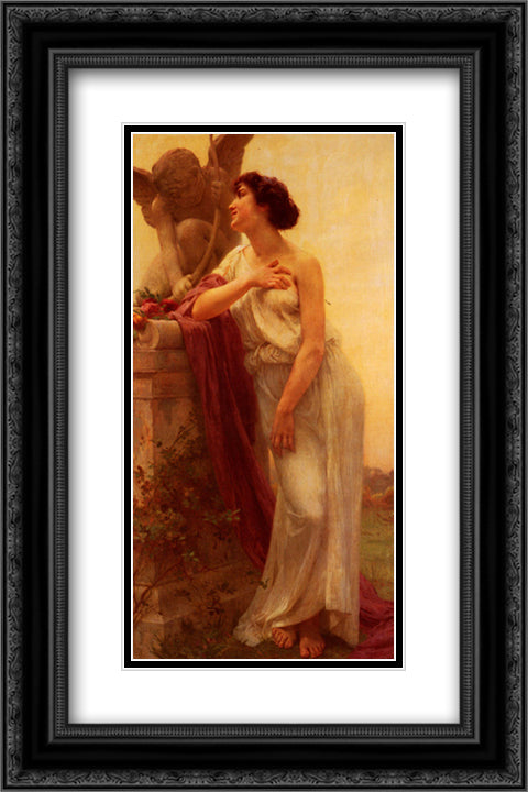 Confidence 16x24 Black Ornate Wood Framed Art Print Poster with Double Matting by Seignac, Guillaume