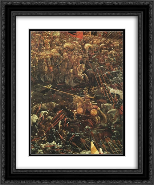 The Battle Of Alexander (detail) 20x24 Black Ornate Wood Framed Art Print Poster with Double Matting by van Alsloot, Denys