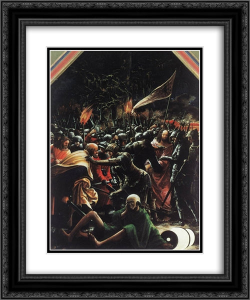 The Arrest Of Christ 20x24 Black Ornate Wood Framed Art Print Poster with Double Matting by van Alsloot, Denys