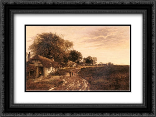 Sunshine After Rain 24x18 Black Ornate Wood Framed Art Print Poster with Double Matting by Leader, Benjamin Williams