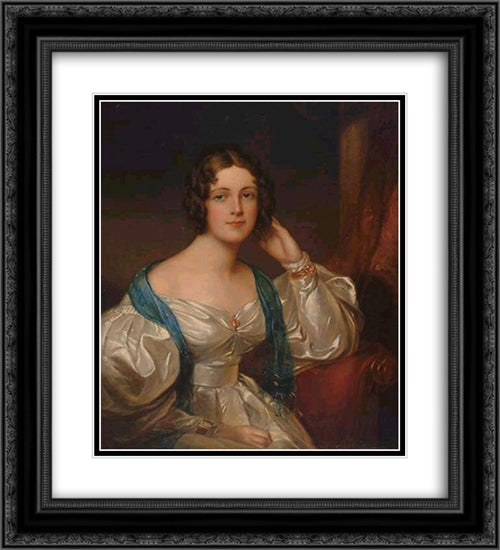 Lady Constance Carruthers 20x22 Black Ornate Wood Framed Art Print Poster with Double Matting by Lawrence, Sir Thomas