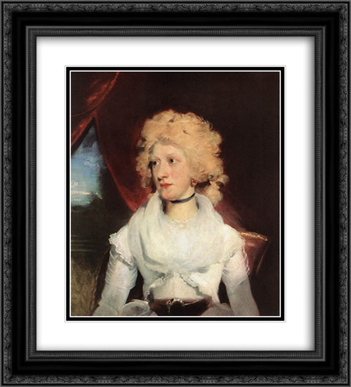 Martha Carry 20x22 Black Ornate Wood Framed Art Print Poster with Double Matting by Lawrence, Sir Thomas