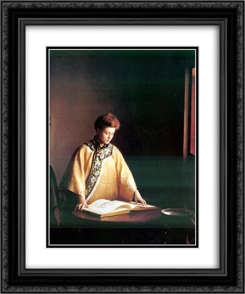 Yellow Jacket 20x24 Black Ornate Wood Framed Art Print Poster with Double Matting by Paxton, William McGregor