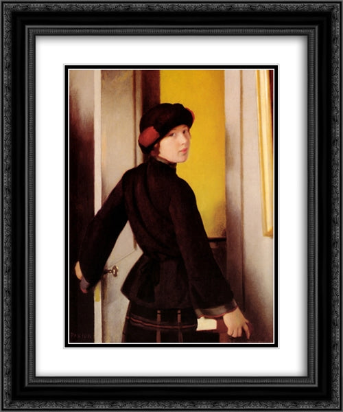 Leaving the Studio 20x24 Black Ornate Wood Framed Art Print Poster with Double Matting by Paxton, William McGregor