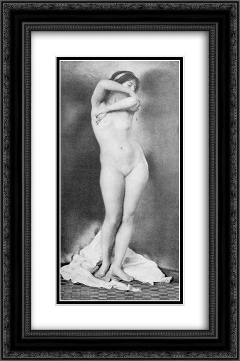 Glow of Gold, Gleam of Pearl 16x24 Black Ornate Wood Framed Art Print Poster with Double Matting by Paxton, William McGregor