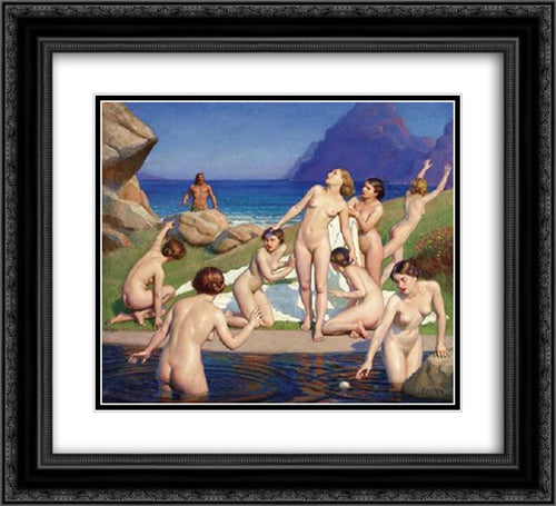 Nausicaa 22x20 Black Ornate Wood Framed Art Print Poster with Double Matting by Paxton, William McGregor