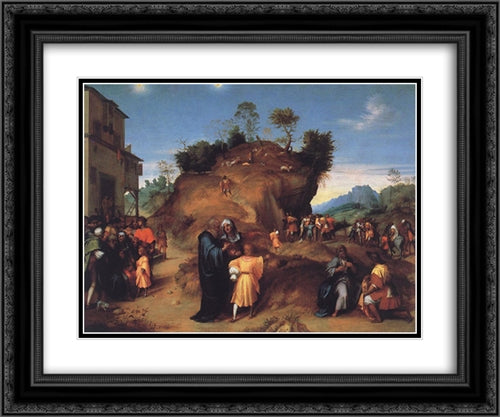 Stories of Joseph 24x20 Black Ornate Wood Framed Art Print Poster with Double Matting by Sarto, Andrea del